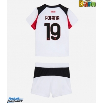 AC Milan Youssouf Fofana #19 Bortedraktsett Barn 2025-26 Kortermet (+ Korte bukser)